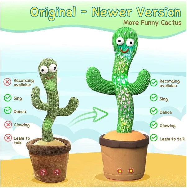 Dancing Cactus Plush Toy Doll Electronic Recording Shake With Song - Lilo Bloom