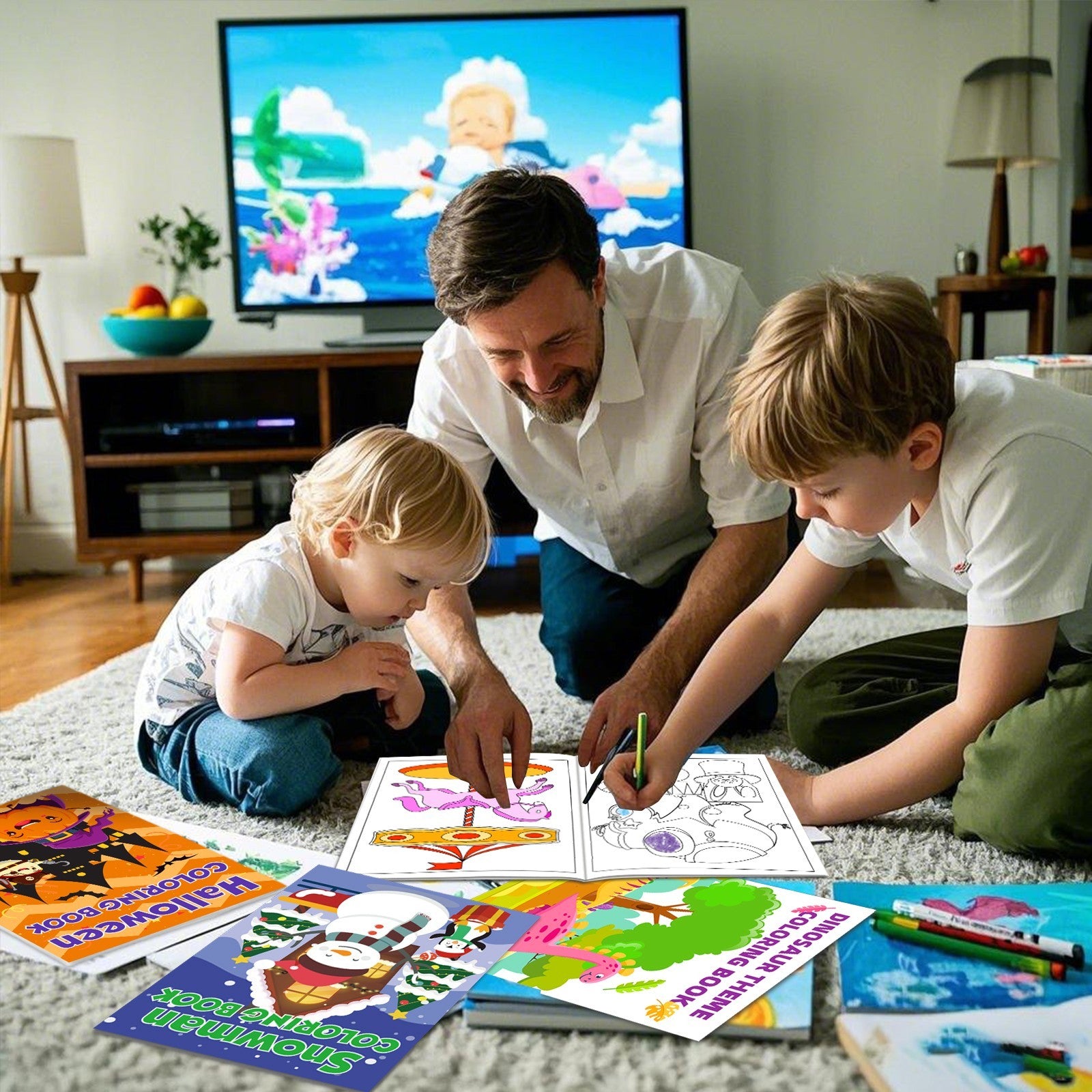 24 Sets Of Small Coloring Books For Children, Suitable For Children Aged 4-8 And 8-12 Years Old - Lilo Bloom