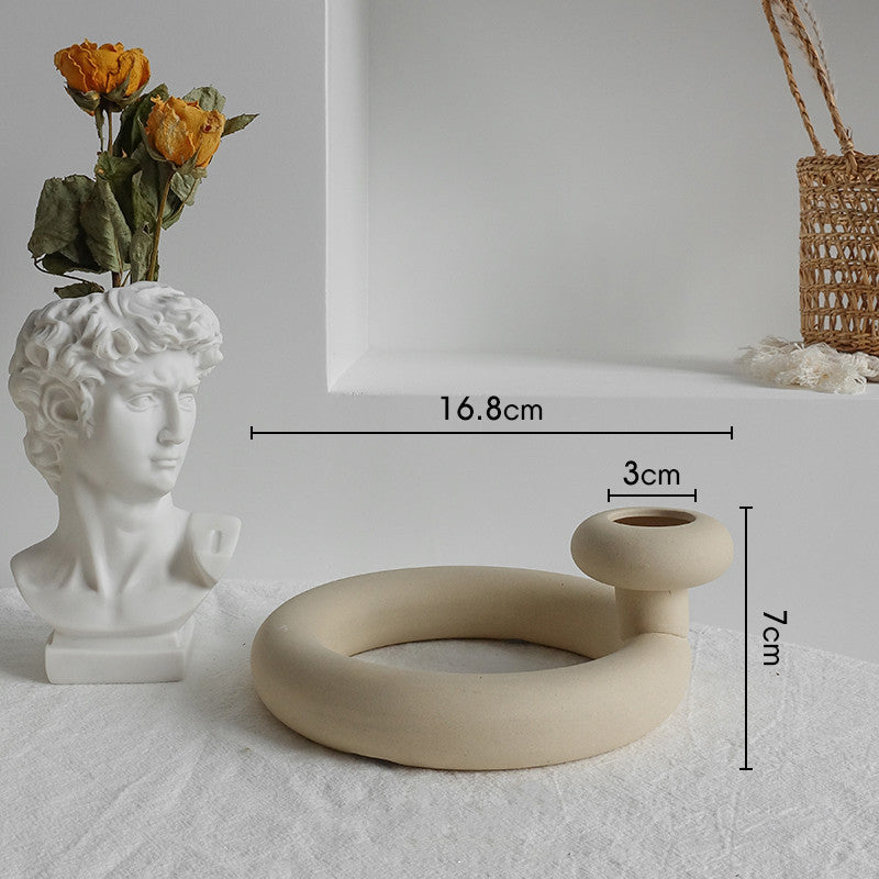 Simplicity Ceramic Vase Dry Flower Arrangement Home Decoration Ornament Living Room Display Art Vases - Lilo Bloom