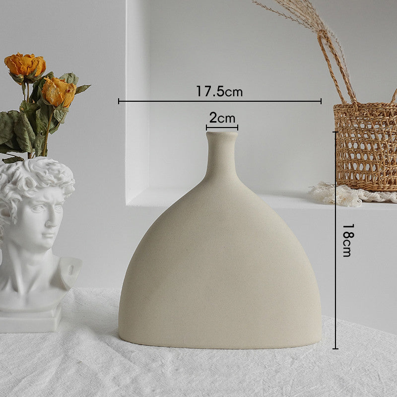 Simplicity Ceramic Vase Dry Flower Arrangement Home Decoration Ornament Living Room Display Art Vases - Lilo Bloom