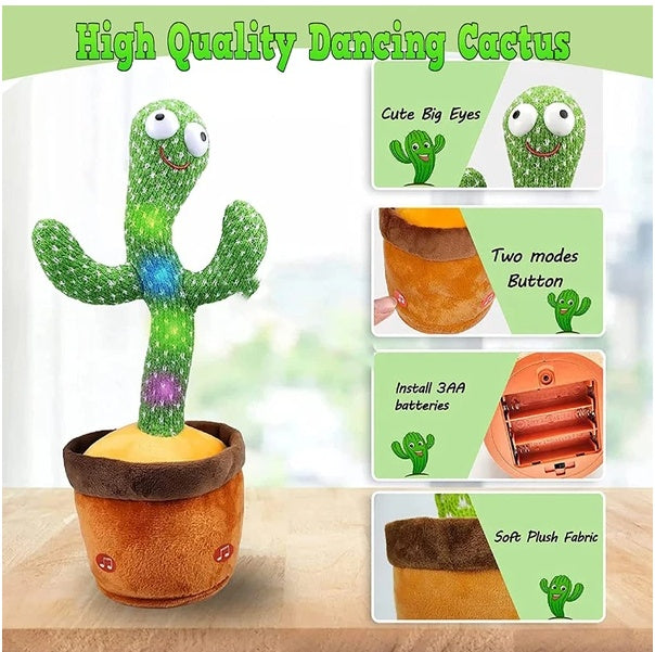 Dancing Cactus Plush Toy Doll Electronic Recording Shake With Song - Lilo Bloom