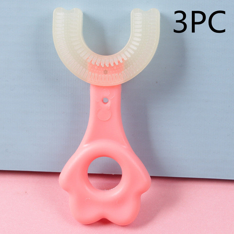 U-shaped Baby Toothbrush Children 360 Degree Teethers Soft Silicone Clean Brushing Kids Teeth Oral Care Cleaning Toothbrush - Lilo Bloom