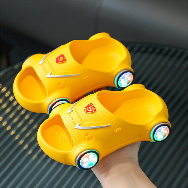 Kids Glowing Slippers Cartoon Car Sandals Children Sandals Anti Slip Boys Girls Luminous Slippers Summer Beach Shoes - Lilo Bloom