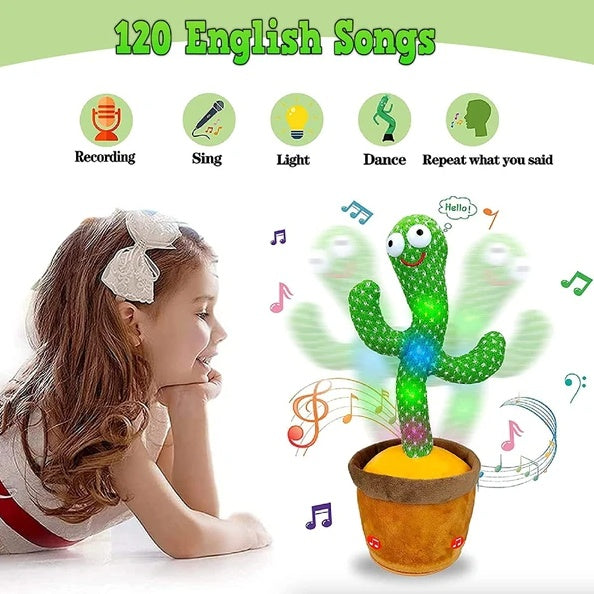 Dancing Cactus Plush Toy Doll Electronic Recording Shake With Song - Lilo Bloom
