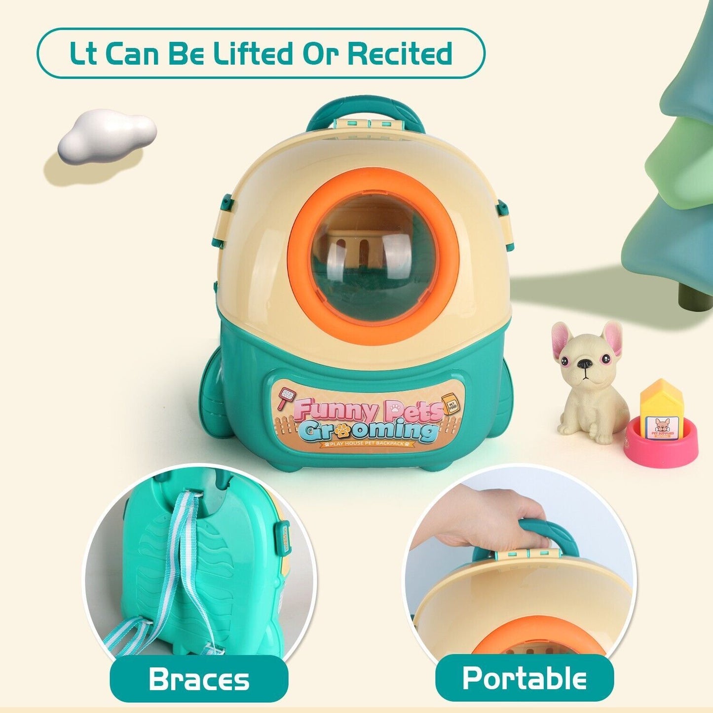 2025 Pet Care Play Set Doctor Kit For Kids, 16 Pcs Doctor Pretend Play Vet Dog Grooming Toys Puppy Dog Carrier Feeding Dog Backpack Gifts.Logistics Is Randomly Sent By UPS,USPS,FEDEX. - Lilo Bloom