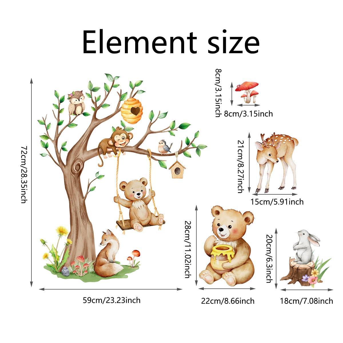 Wall Stickers Decals Animal Jungle Forest Train Kids Room Nursery Decor Peel & Stick - Lilo Bloom