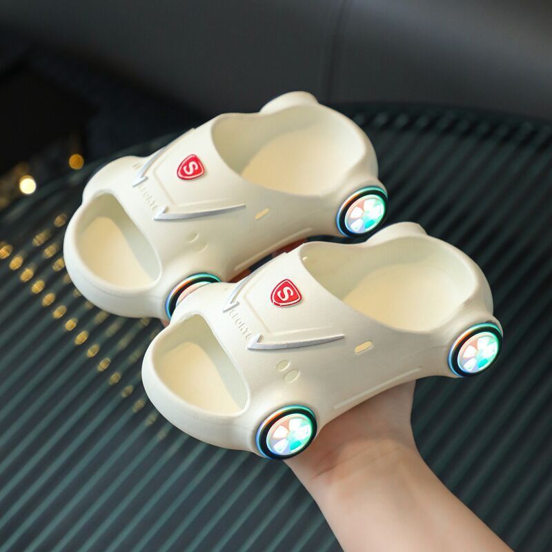 Kids Glowing Slippers Cartoon Car Sandals Children Sandals Anti Slip Boys Girls Luminous Slippers Summer Beach Shoes - Lilo Bloom