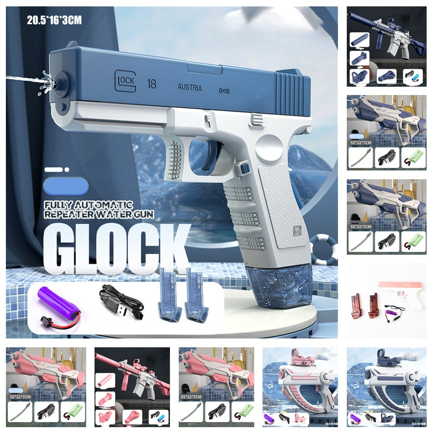 Space Water Gun Electric Automatic Water Absorption Water Fights Toy Outdoor Beach Swimming Pool Bath Toys For Children Kid Gift - Lilo Bloom