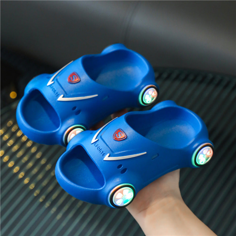 Kids Glowing Slippers Cartoon Car Sandals Children Sandals Anti Slip Boys Girls Luminous Slippers Summer Beach Shoes - Lilo Bloom