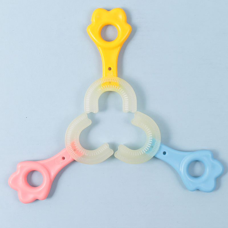 U-shaped Baby Toothbrush Children 360 Degree Teethers Soft Silicone Clean Brushing Kids Teeth Oral Care Cleaning Toothbrush - Lilo Bloom