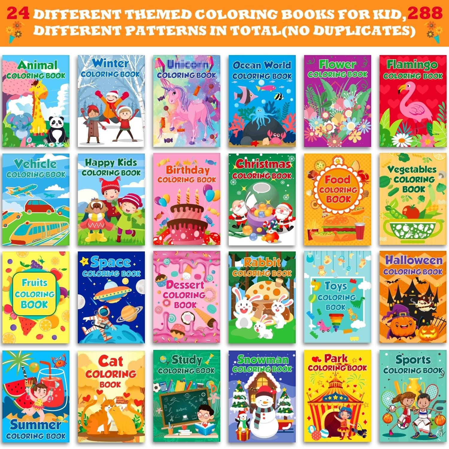 24 Sets Of Small Coloring Books For Children, Suitable For Children Aged 4-8 And 8-12 Years Old - Lilo Bloom